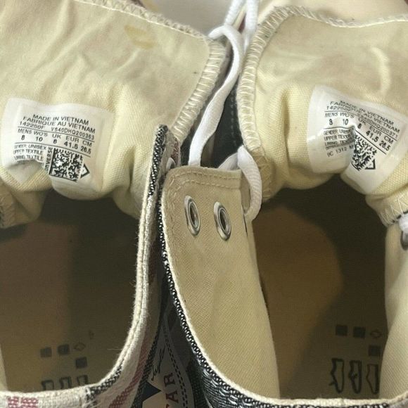 Converse Chuck Taylor All-Star Mid Top Gray Striped Sneaker Unisex Wos 10 Mens 8 - Picture 7 of 8